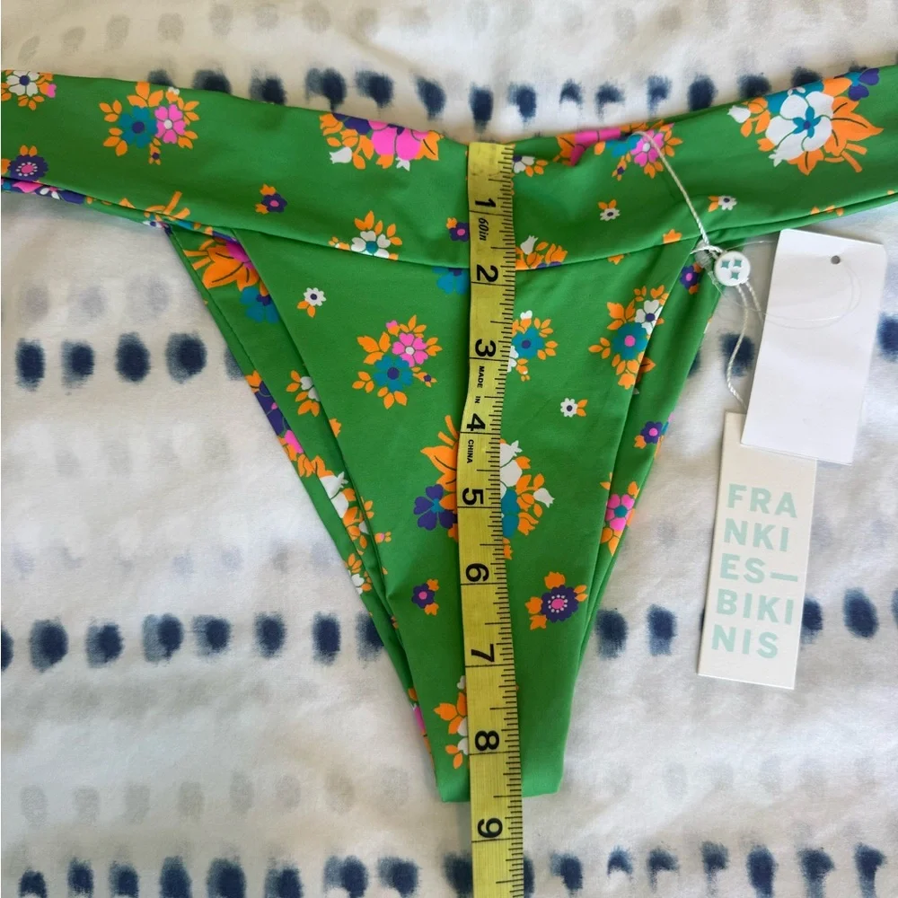 Frankie’s Bikinis FULL SET in Green Meadow - Size XS (top) & Size M (Bottoms)